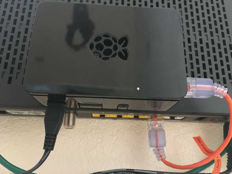 Raspberry Pi attached to internet router